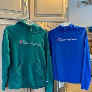 Two Champion hoodie’s